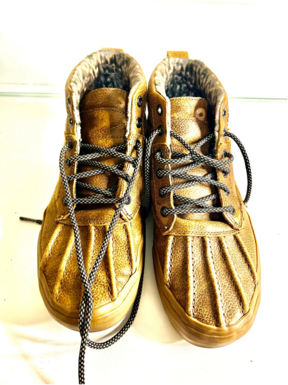 Vans SK8-Hi Del Pato Duck Leather Boots Sneakers men size 9/women 10.5